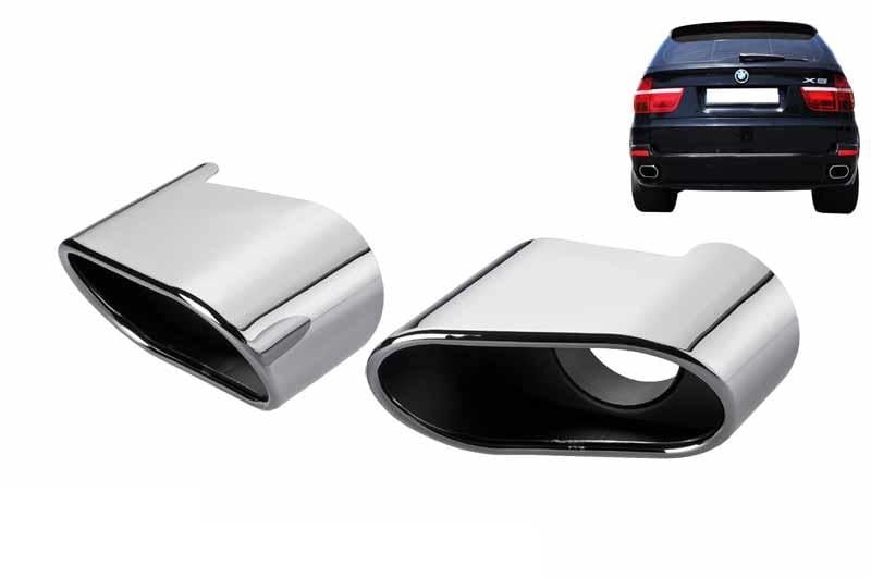 Auspuffblende Endrohre: Universal Edelstahl Auspuffblende Endrohre BMW X5  E70 Optik