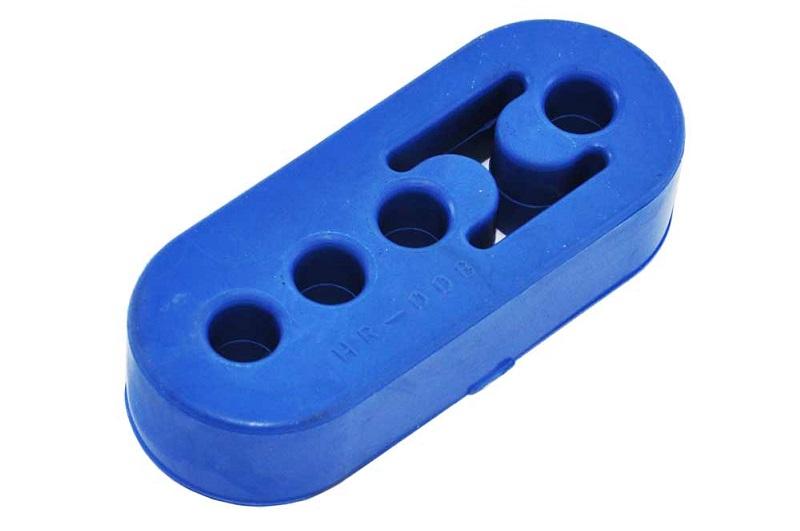 Gummi Halterung für Auspuff Schalldämpfern 4 Löcher 12mm Blau