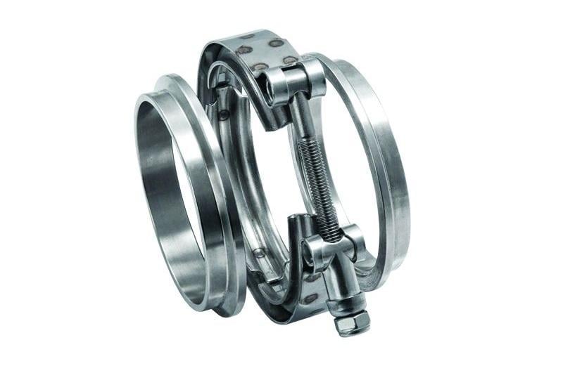Exhaust Clamps-Connectors-Flexibles: Stainless Steel V-Band Kit with Lock  System 50-76mm